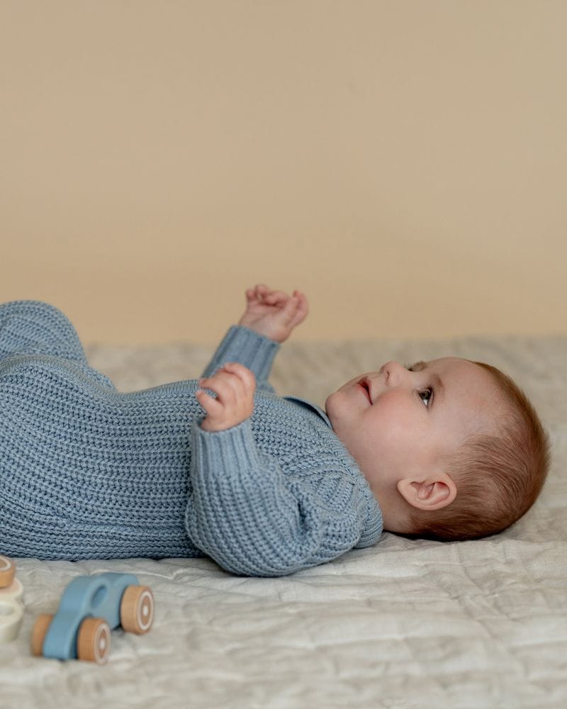 Bebe by Minihaha Boys All In Ones Knitted Zip Romper