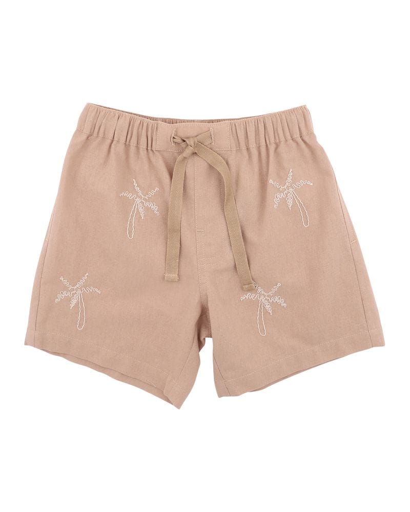 Bebe by Minihaha Boys Bottoms 3Y Max Palm Embroidered Shorts