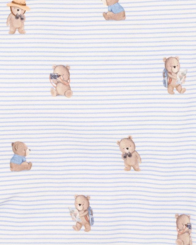 Bebe by Minihaha Boys Onesie Brady Stripe Organic Button Up Bodysuit