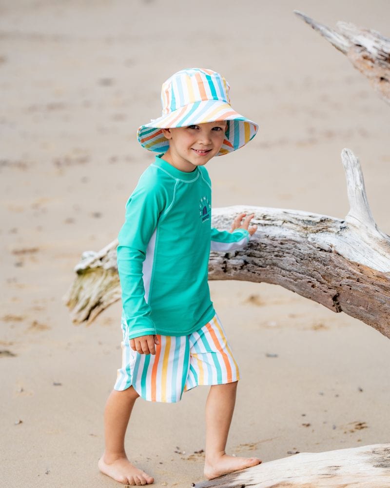 Bebe by Minihaha Boys Swimwear Luca Stripe Board Shorts