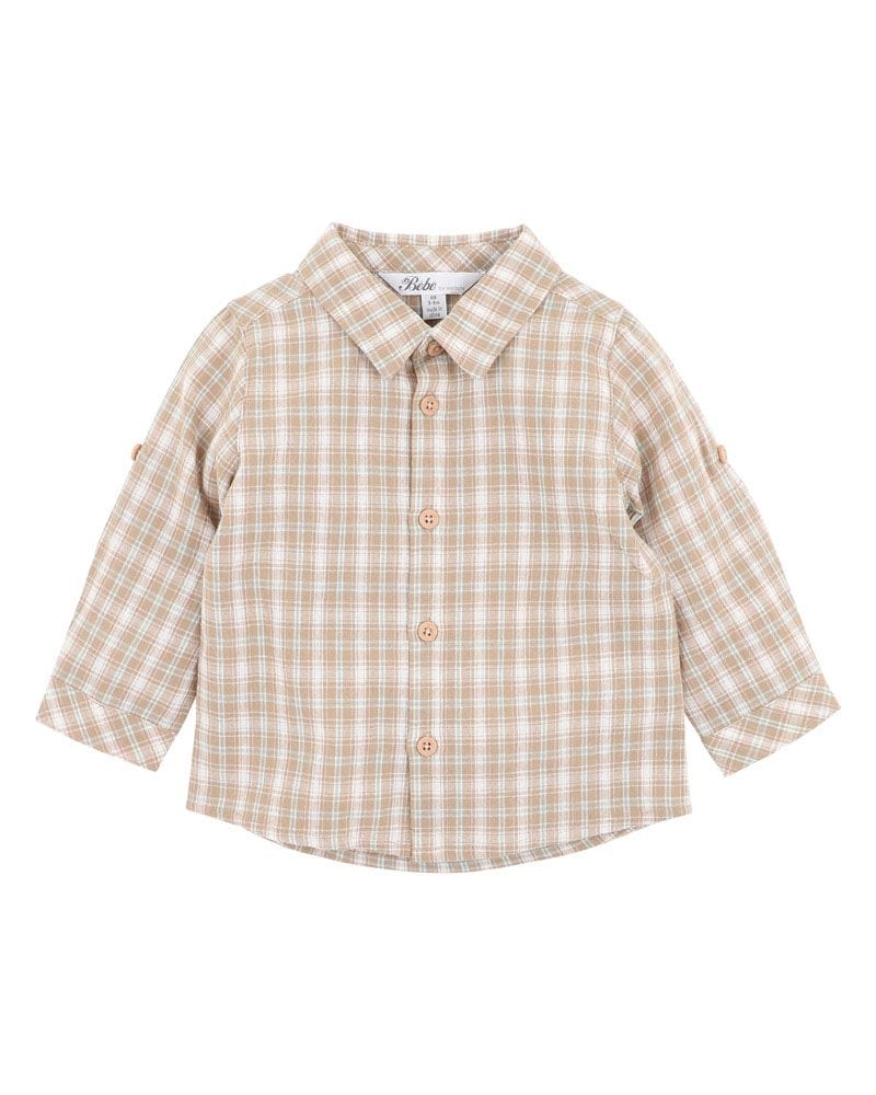 Bebe by Minihaha Boys Tops Isaac Check Shirt