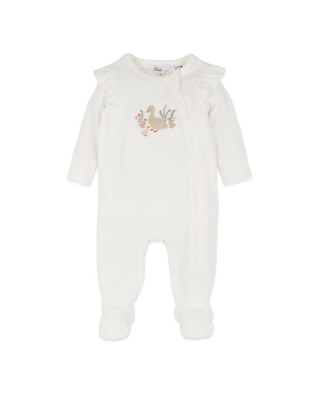 Bebe by Minihaha Girls All In One Emmy Velour Zip Onesie