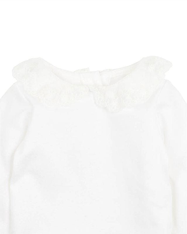 Bebe by Minihaha Girls All In One Girls Lace Collar LS Bodysuit