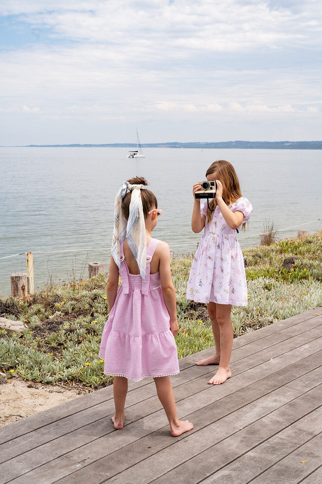 Bebe by Minihaha Girls All In One GIRLS PINK & WHITE STRIPE SUNDRESS