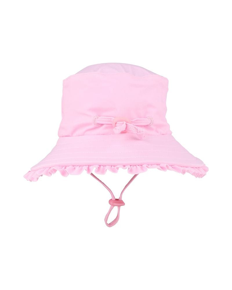 Bebe by Minihaha Girls All In One Pale Pink Sunhat with Quick Release Neck Tie