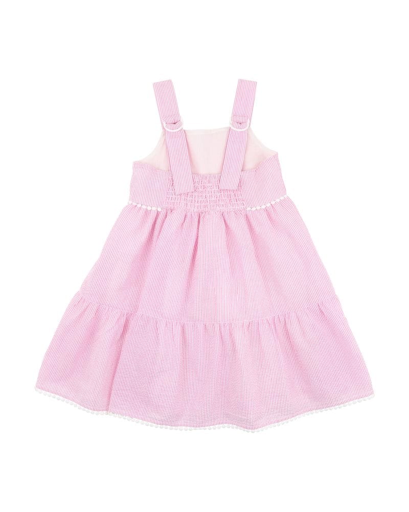 Bebe by Minihaha Girls All In One Pink Stripe Resort Dress