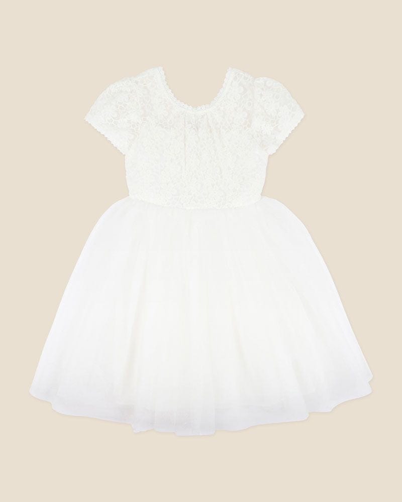 Bebe by Minihaha Girls Dress Lace Bodice Back Bow Dress