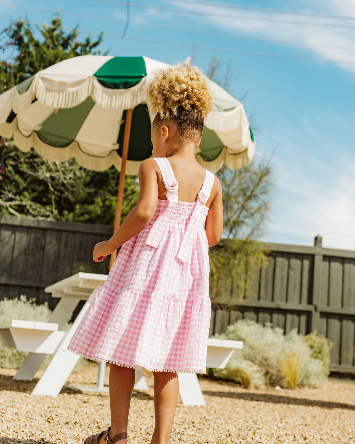 Bebe by Minihaha Girls Dress Pink Gingham Sundress