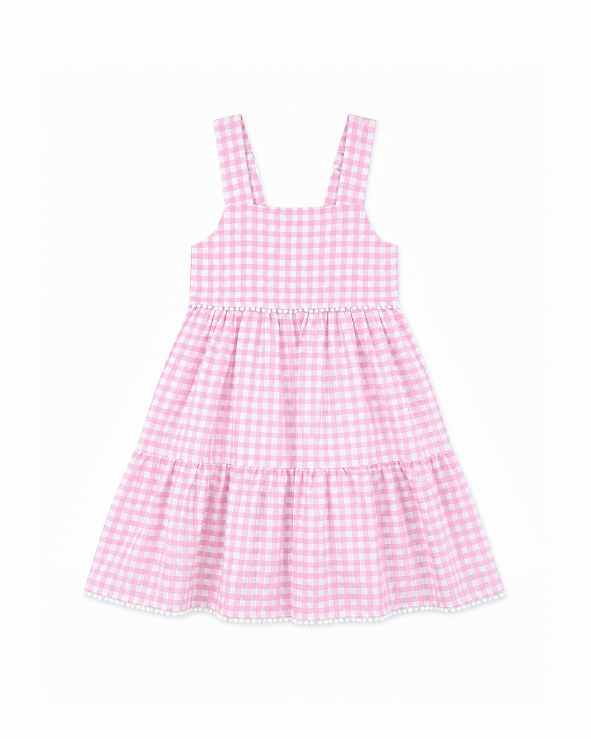 Bebe by Minihaha Girls Dress Pink Gingham Sundress