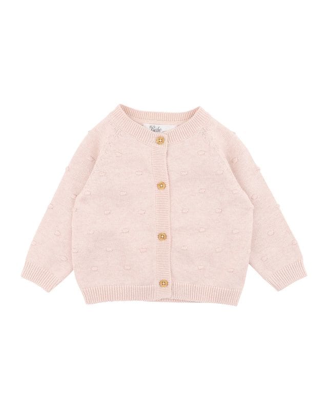 Bebe by Minihaha Girls Jumper 3-6M Taylor Organic Cardigan
