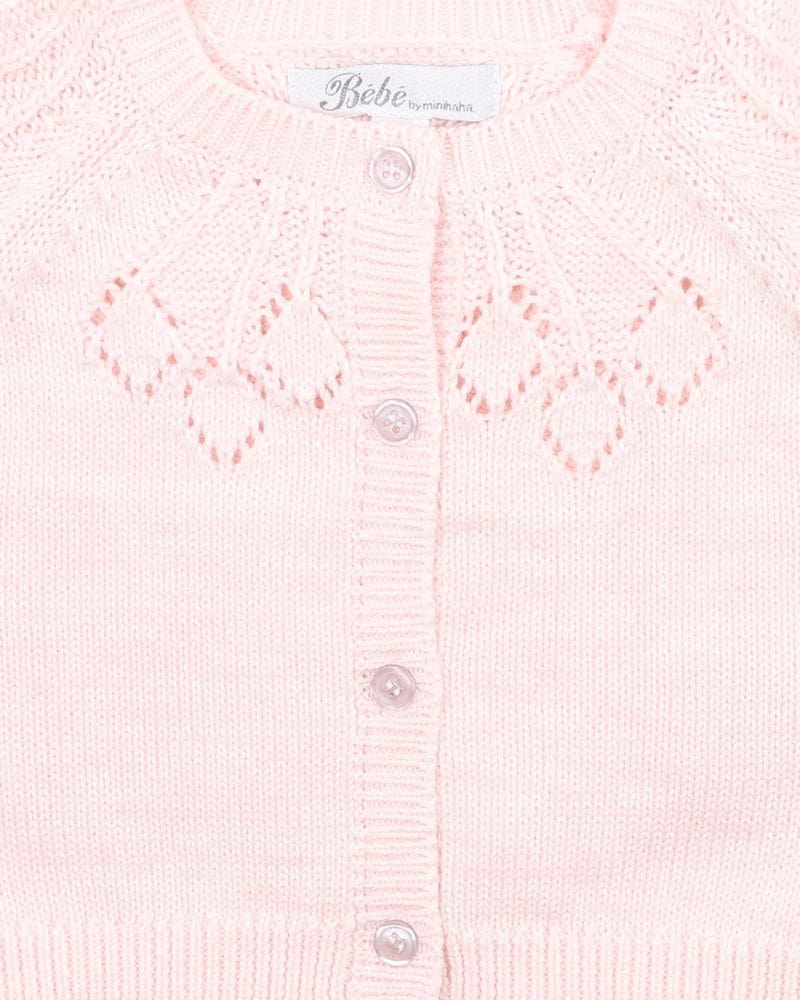 Bebe by Minihaha Girls Jumper Ciara Needle Out Knitted Cardigan