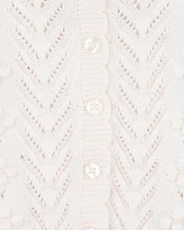 Bebe by Minihaha Girls Jumper Girls Organic Cloud Pointelle Cardi