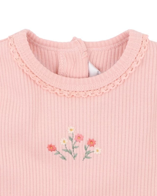 Bebe by Minihaha Girls Onesie Emmy LS Rib Bodysuit