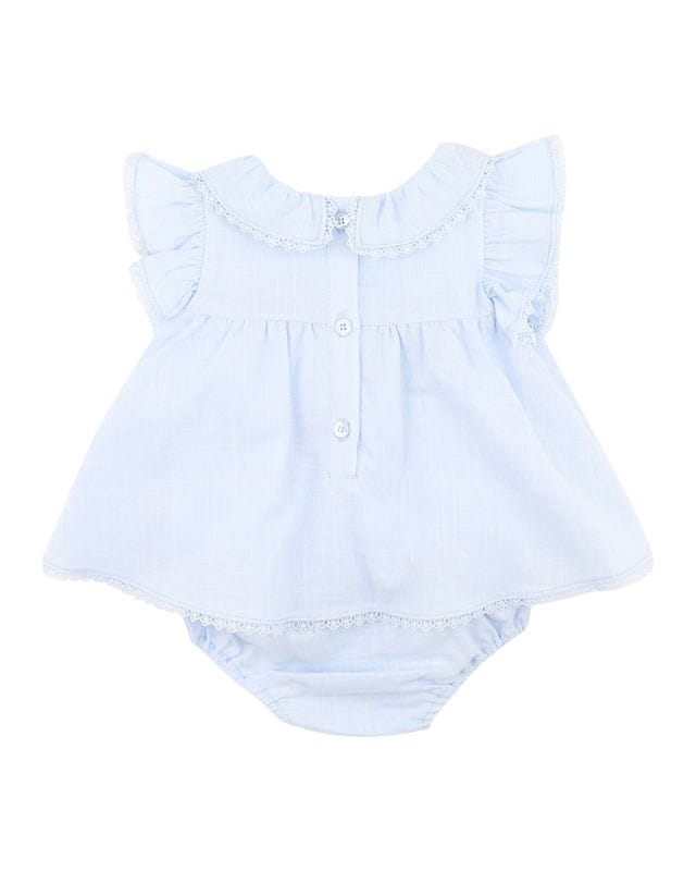 Bebe by Minihaha Girls Onesie Poppy Embroidered Overlay Bodysuit