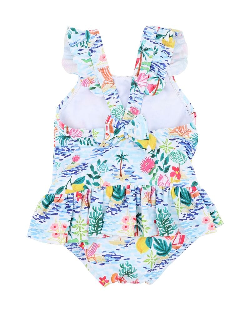 Bebe by Minihaha Girls Swimwear Addison Swimsuit with Swim Nappy