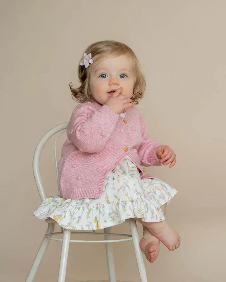 Bebe by Minihaha Girls Swimwear Charlie Bobble Knitted Cardigan