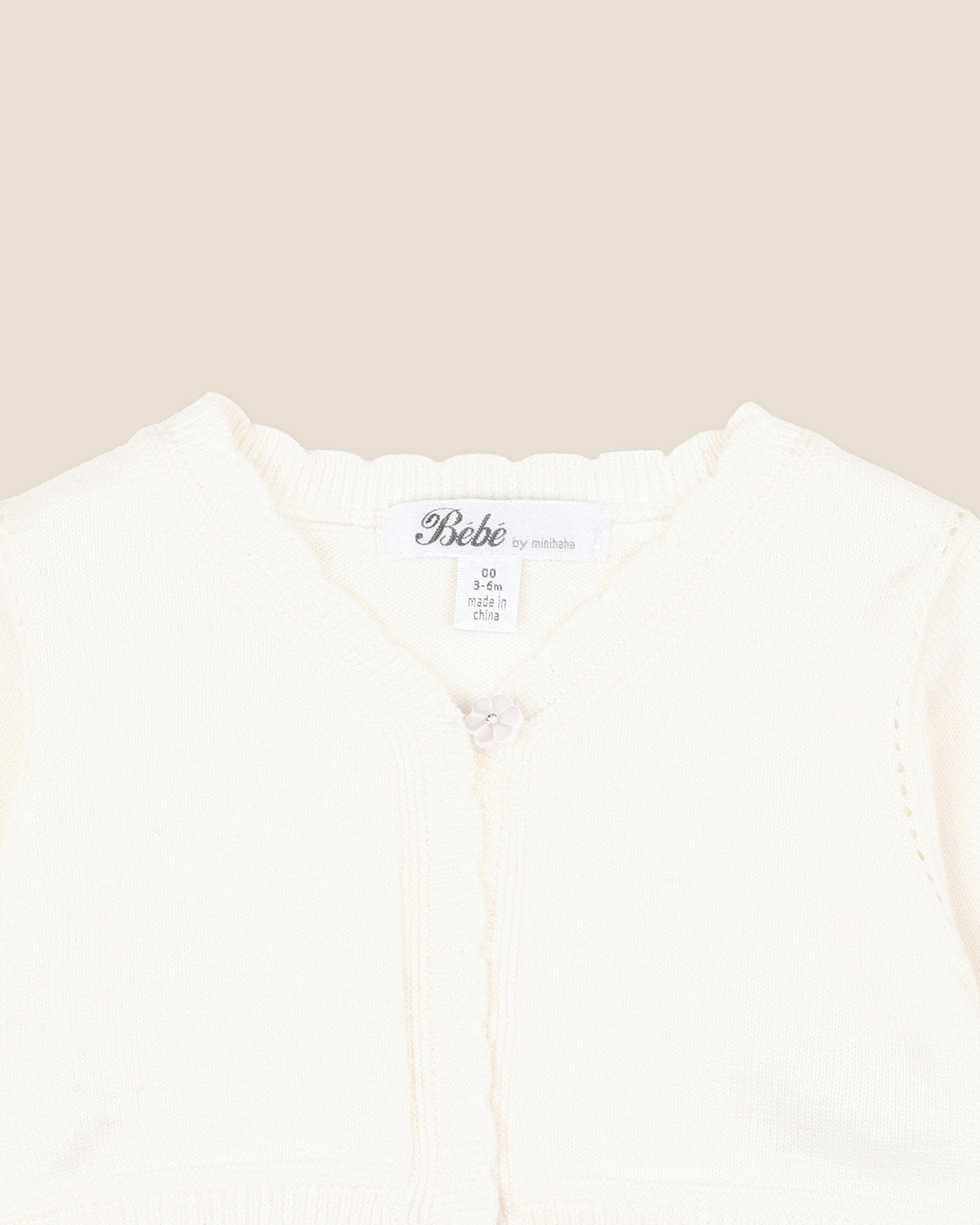 Bebe by Minihaha Girls Swimwear Scalloped Edge Organic Cardigan