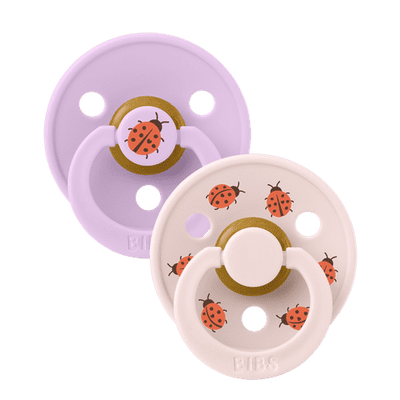 Bibs Baby Care Ladybug Violet Sky Mix BIBS Studio Colour, Round 2 Pack - Size 1 (0-6M)