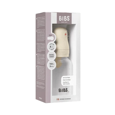 Bibs Baby Feeding Ivory Baby Bottle BPA Free Plastic 150ml Latex
