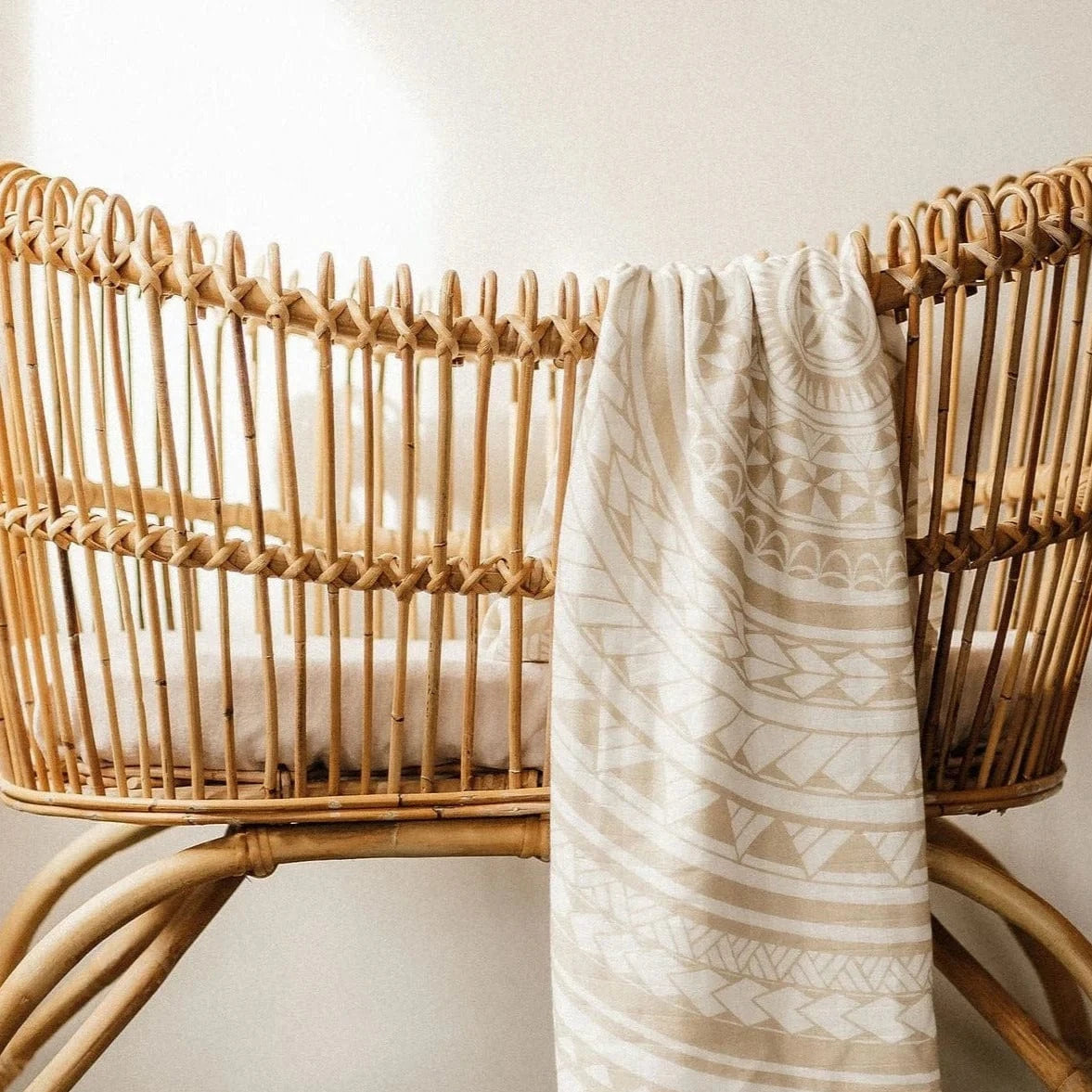 Bo & Ko Baby Accessory Blanket Beige Pacific Island Pepe Wrap