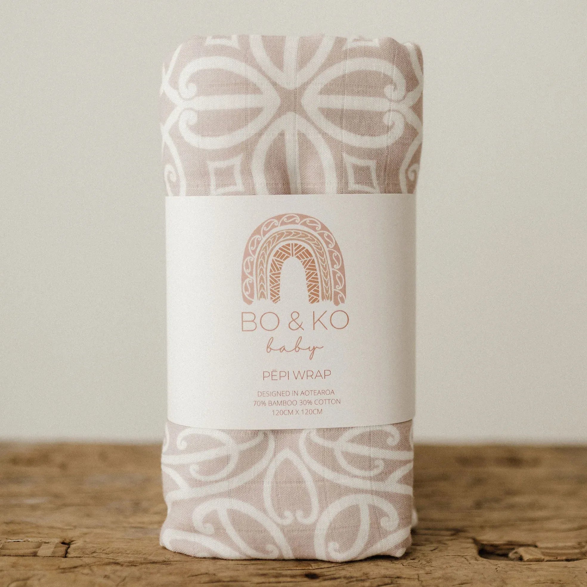 Bo & Ko Baby Accessory Blanket Koru Pēpi Wrap - Mauve