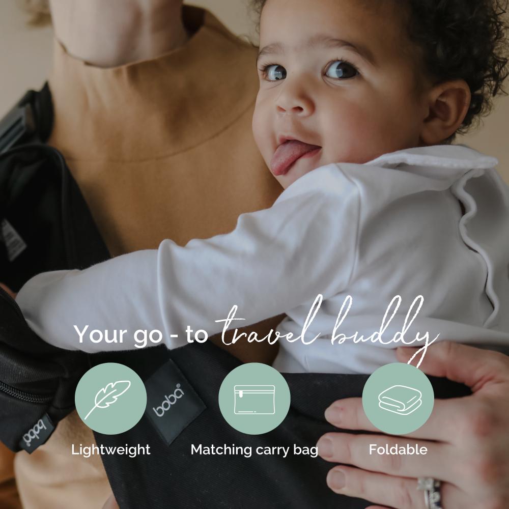 Boba Buddy toddler hip carrier accessory from Boba, designed for comfortable carrying of young children.