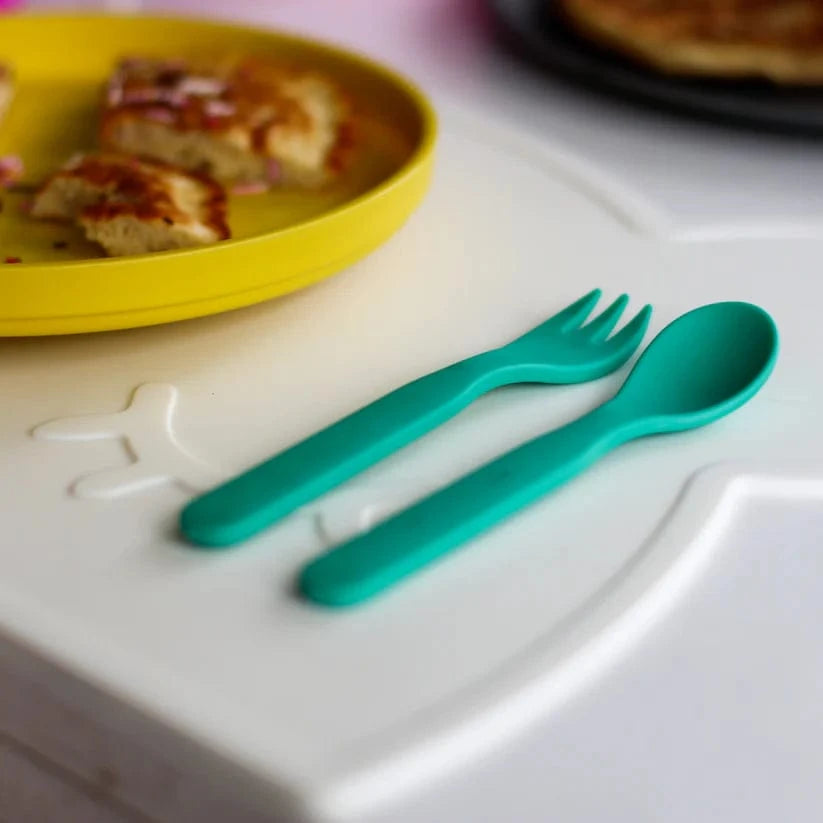 Bobo&Boo Accessory Feeding Plant Based Cutlery Set - Lagoon