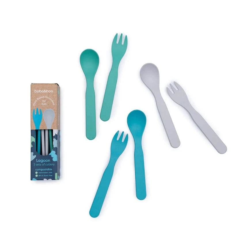 Bobo&Boo Accessory Feeding Plant Based Cutlery Set - Lagoon