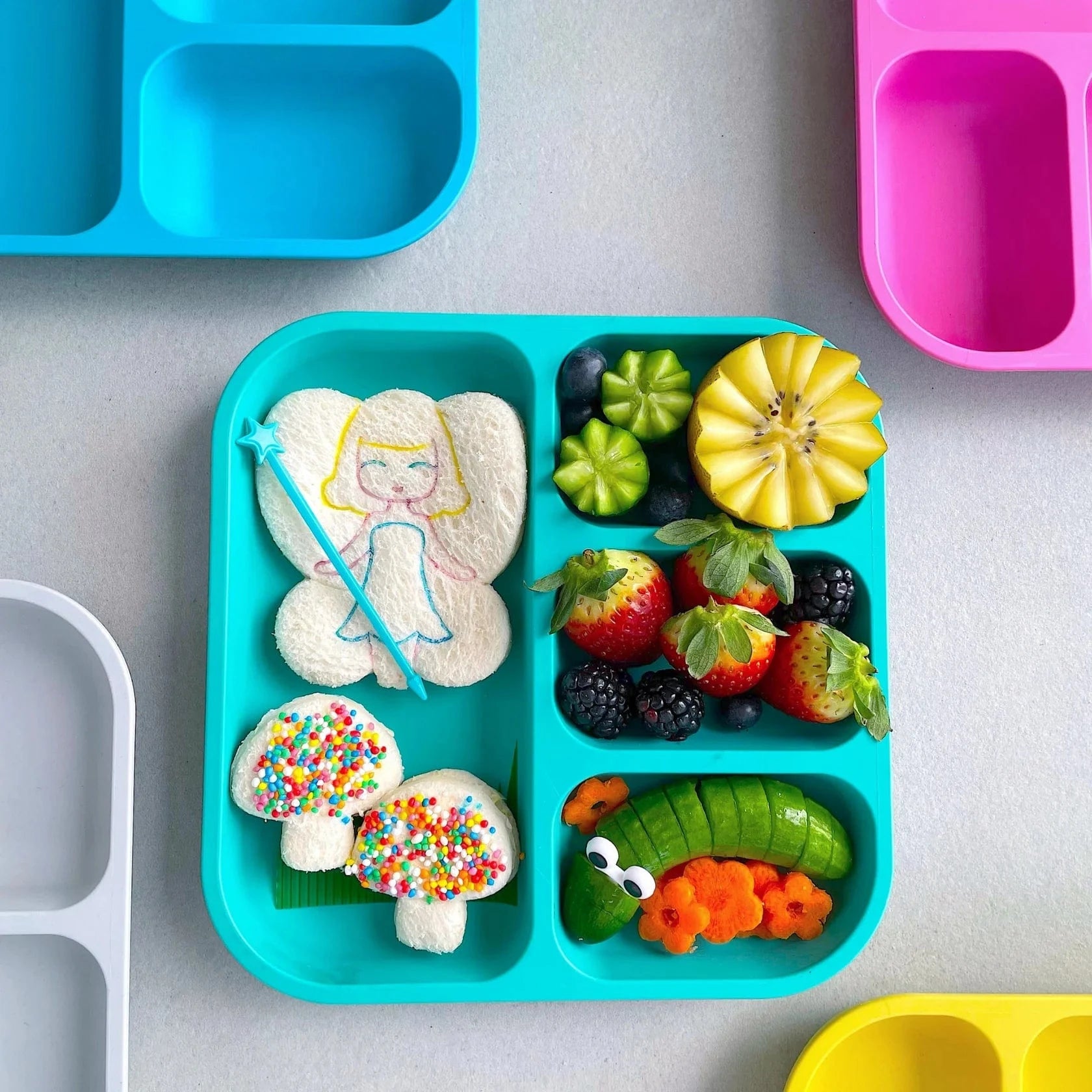 Bobo&Boo Accessory Feeding Plant Based Divided Plate - Green