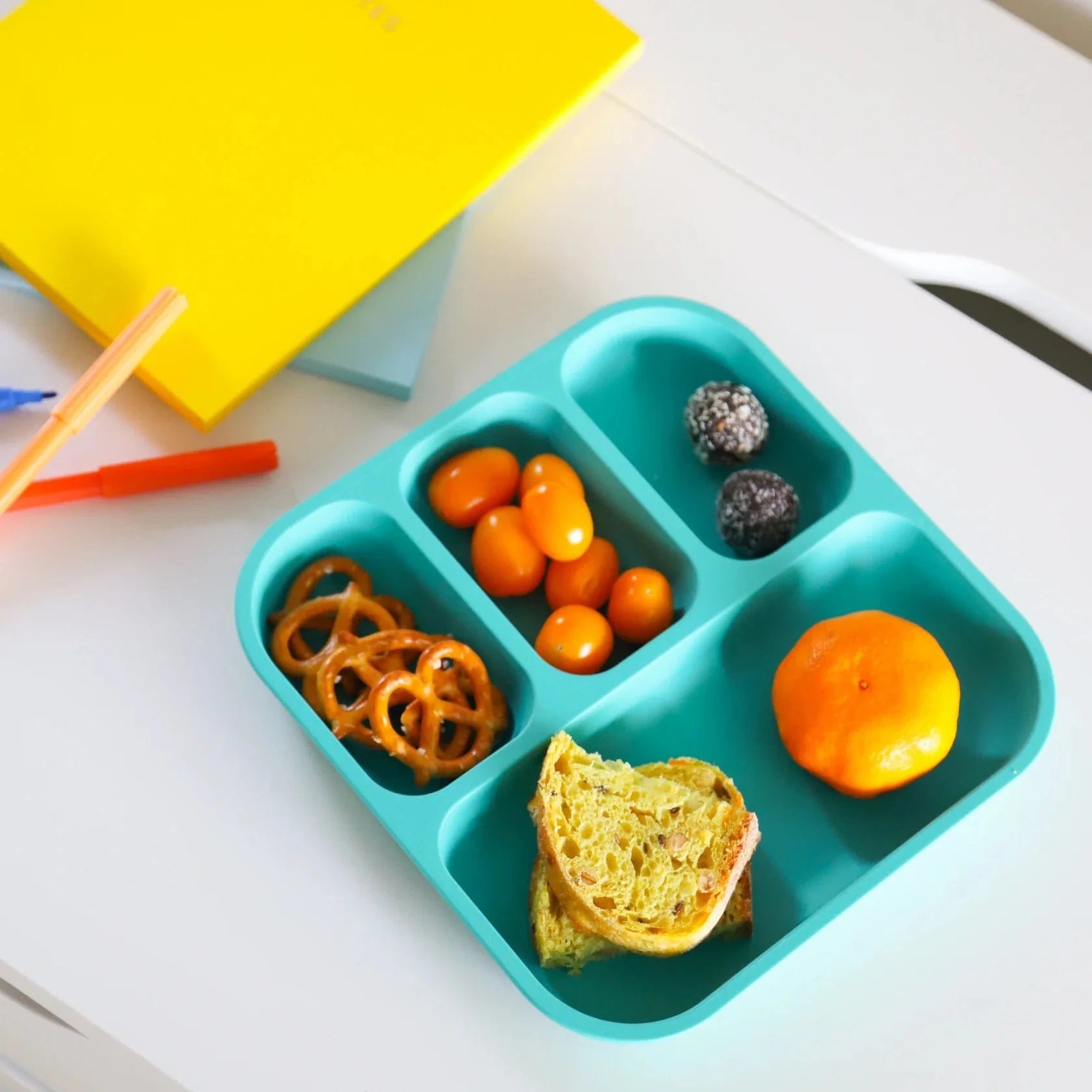 Bobo&Boo Accessory Feeding Plant Based Divided Plate - Green