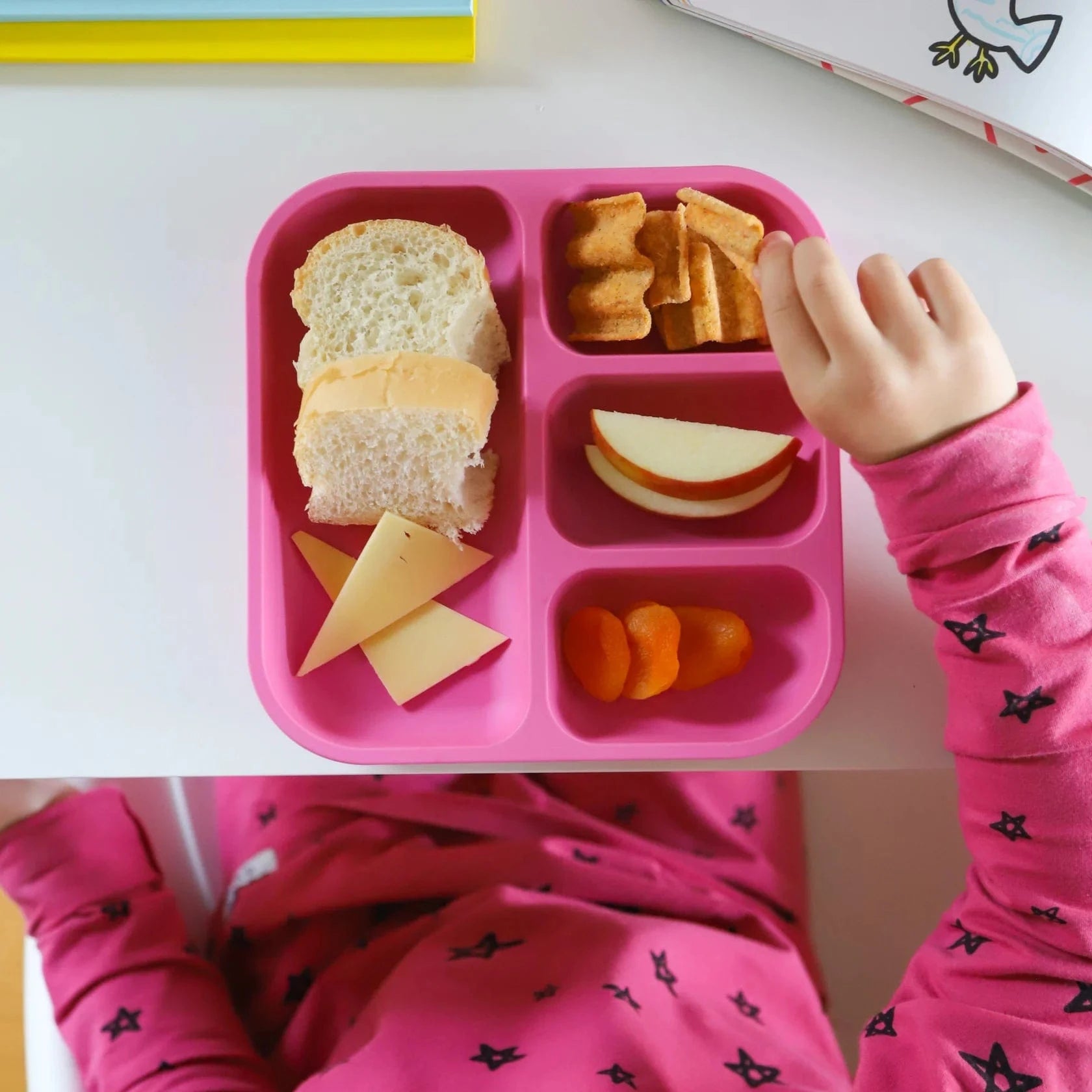 Bobo&Boo Accessory Feeding Plant Based Divided Plate - Pink