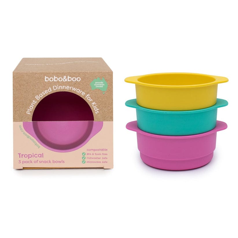 Bobo&Boo Accessory Feeding Plant Based Snack Bowl Set - Tropical