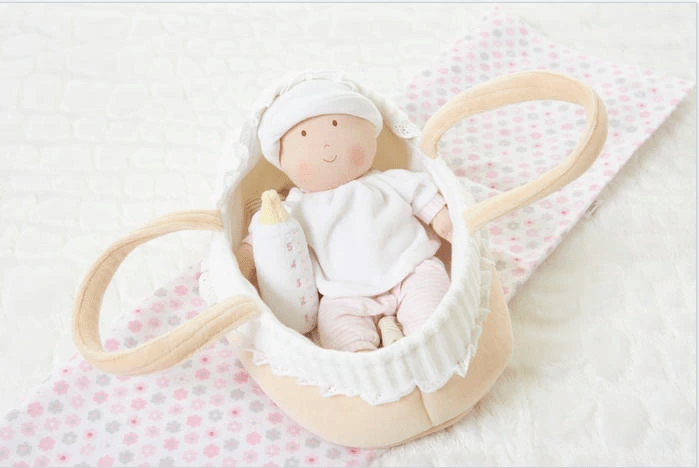 Bonikka Toys Carry Cot with Baby Doll, Bottle & Blanket