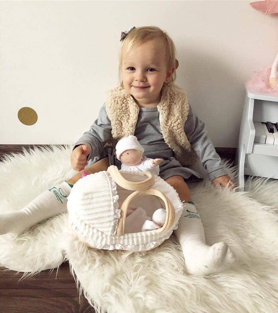 Bonikka Toys Carry Cot with Baby Doll, Bottle & Blanket