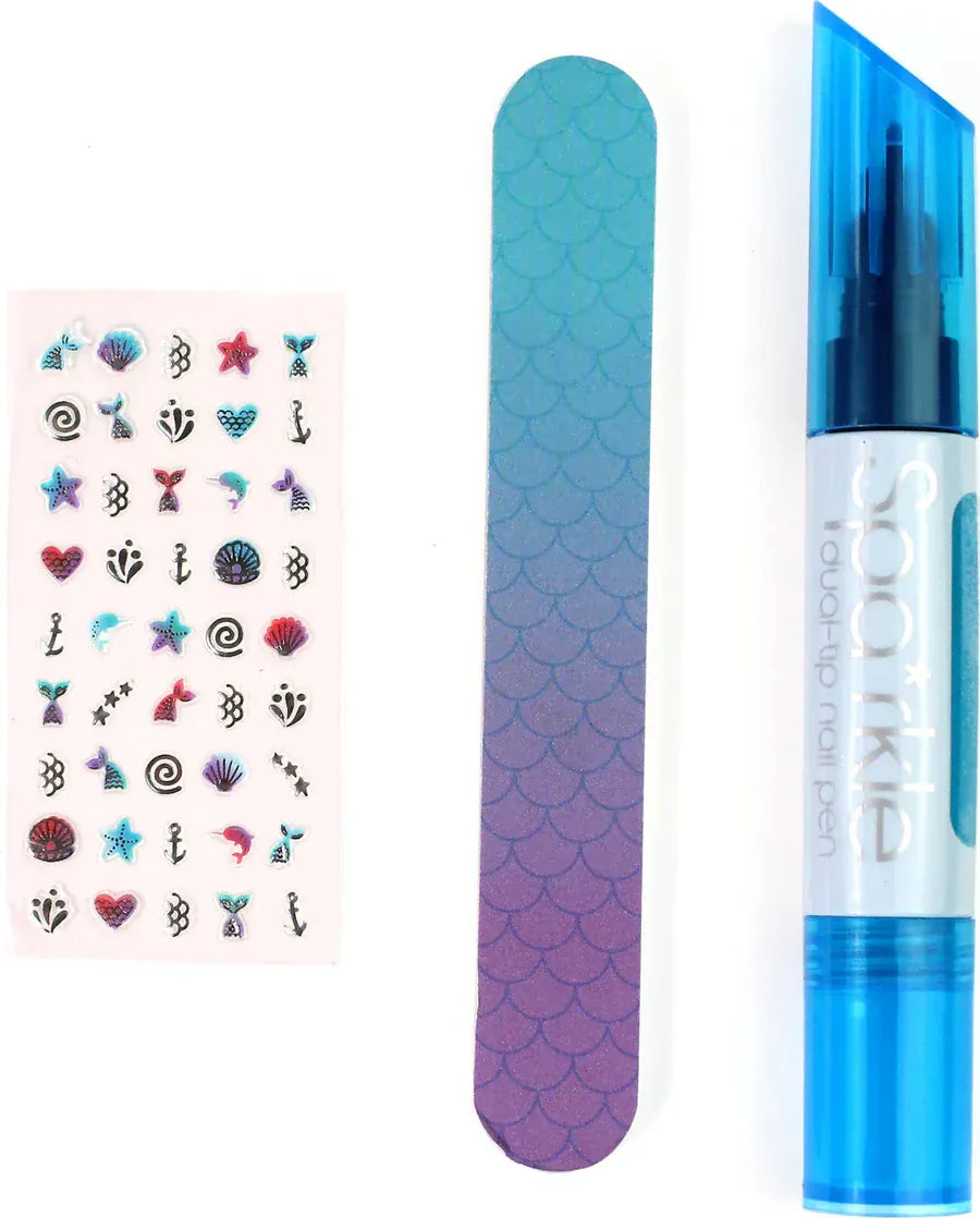 Bright Stripes Girls Accessory Sparkle Dual-tip Nail Pen