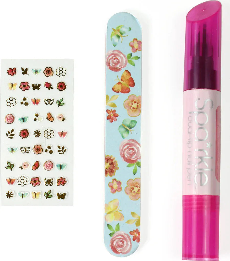 Bright Stripes Girls Accessory Sparkle Dual-tip Nail Pen