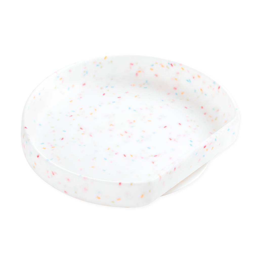 Bumkins Accessory Feeding Bumkins Silicone Grip Plate - Vanilla Sprinkle