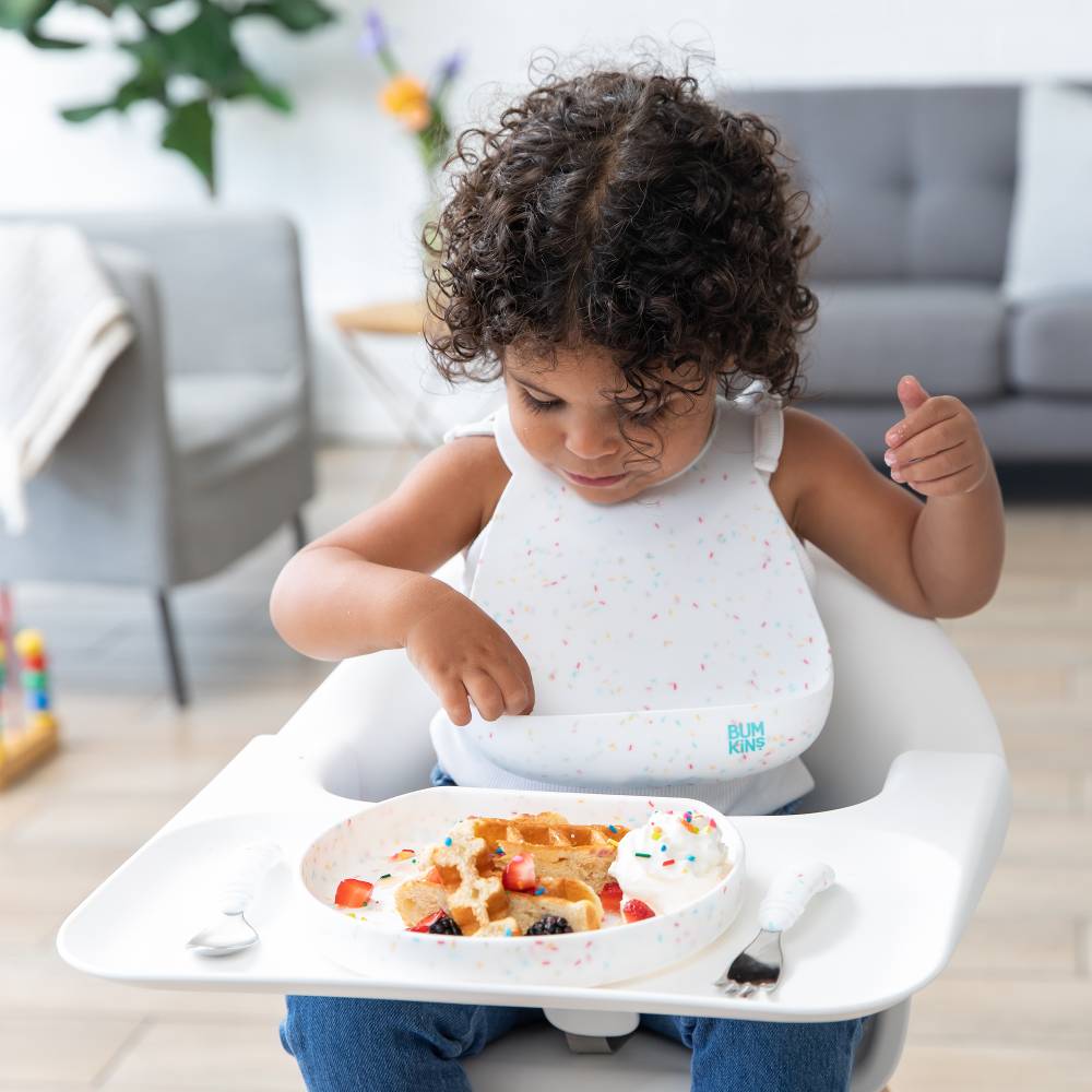 Bumkins Accessory Feeding Bumkins Silicone Grip Plate - Vanilla Sprinkle