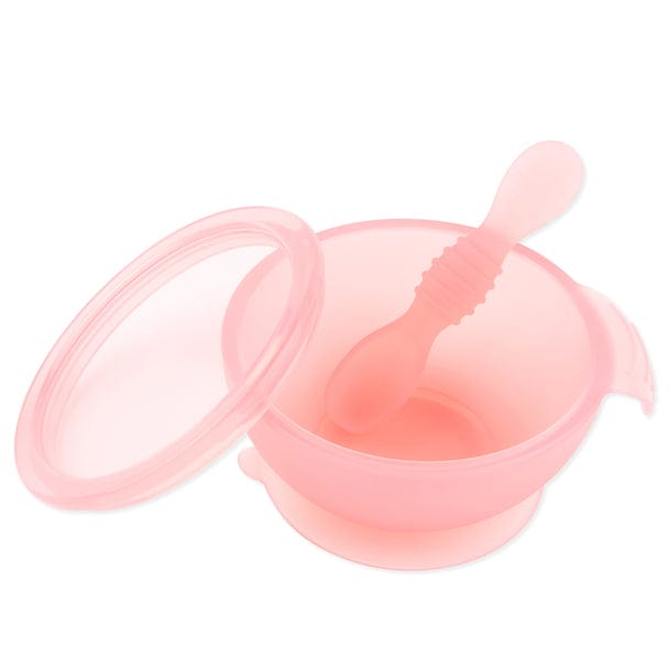 Bumkins Accessory Feeding Pink Jelly First Feeding Set - Jelly Silicone