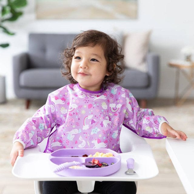 Bumkins Accessory Feeding Waterproof Sleeved Bib - Unicorns