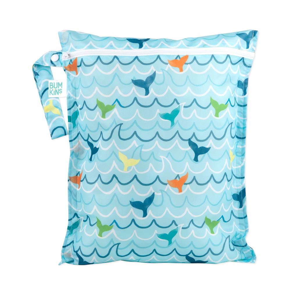 Bumkins Diaper Wet Bags Whale Tail Wet Bag