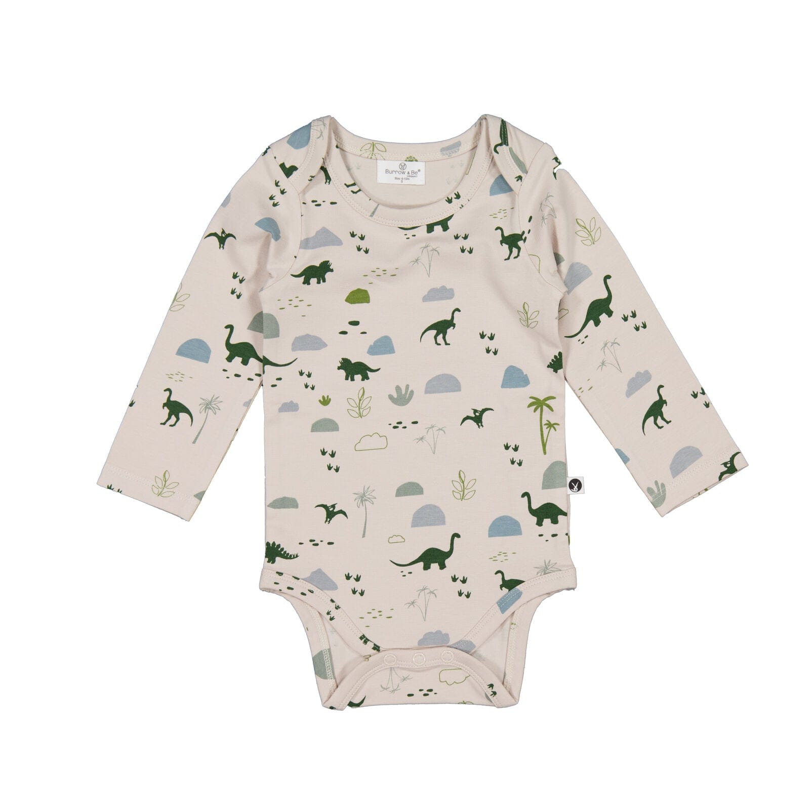 Burrow & Be Boys Onesie Jurassic Roam Long Sleeve Bodysuit