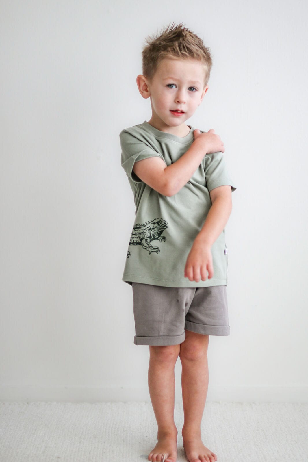 Burrow & Be Boys Tops 2Y Tuatara T-Shirt