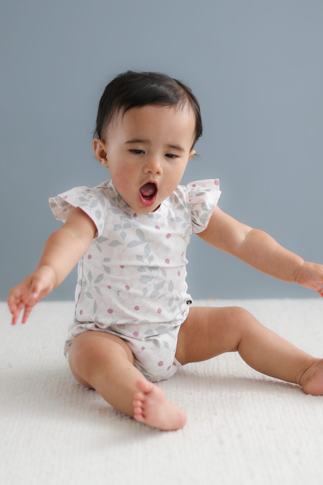Burrow & Be Girls Onesie Bellis Flutter Bubble Bodysuit