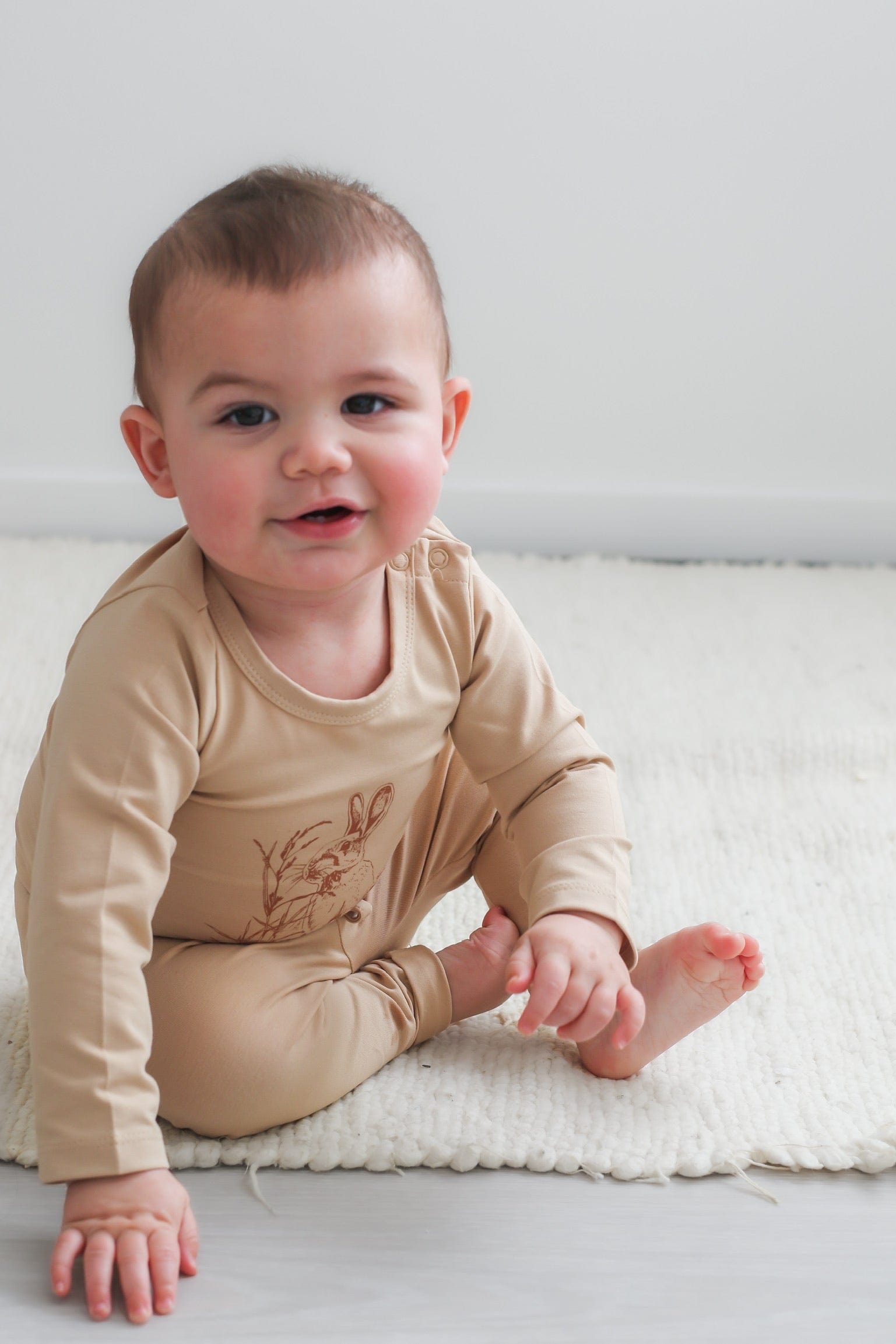 Burrow & Be Unisex Onesie Marley Pants - Latte