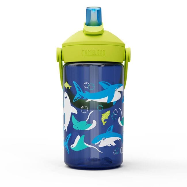 Camelbak Thrive Flip Straw Drink Bottle 400ml in clear Tritan Renew with a flip-up straw for easy drinking.