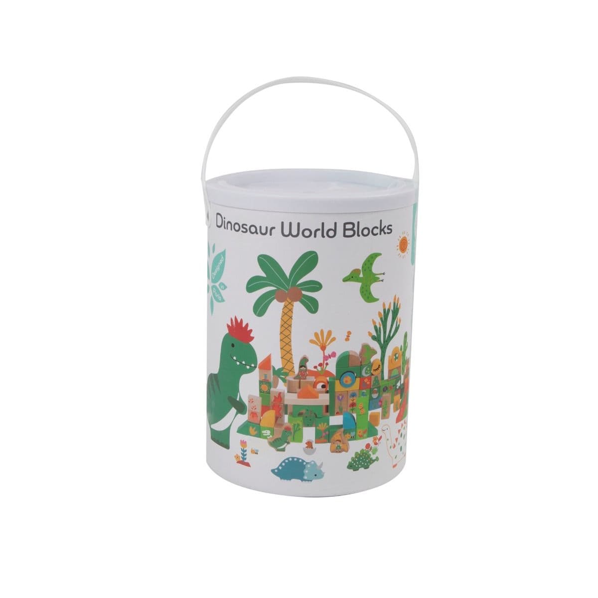 Classic World Toys Dinosaur World Blocks - 100 Pieces