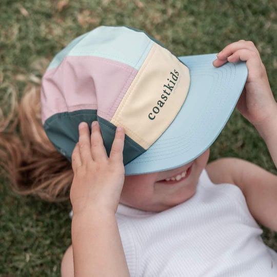 Coast Kids Hats Kids Five Panel Cap - Little Austi Hat: Yellow front