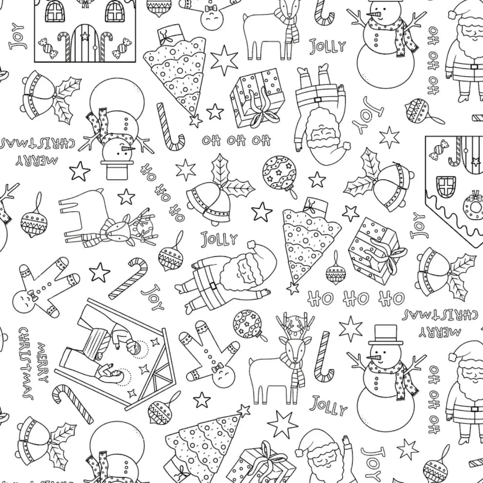 Colour Me Kids Accessory Feeding Merry Magic Washable & Reusable Colouring In Tablecloth Set