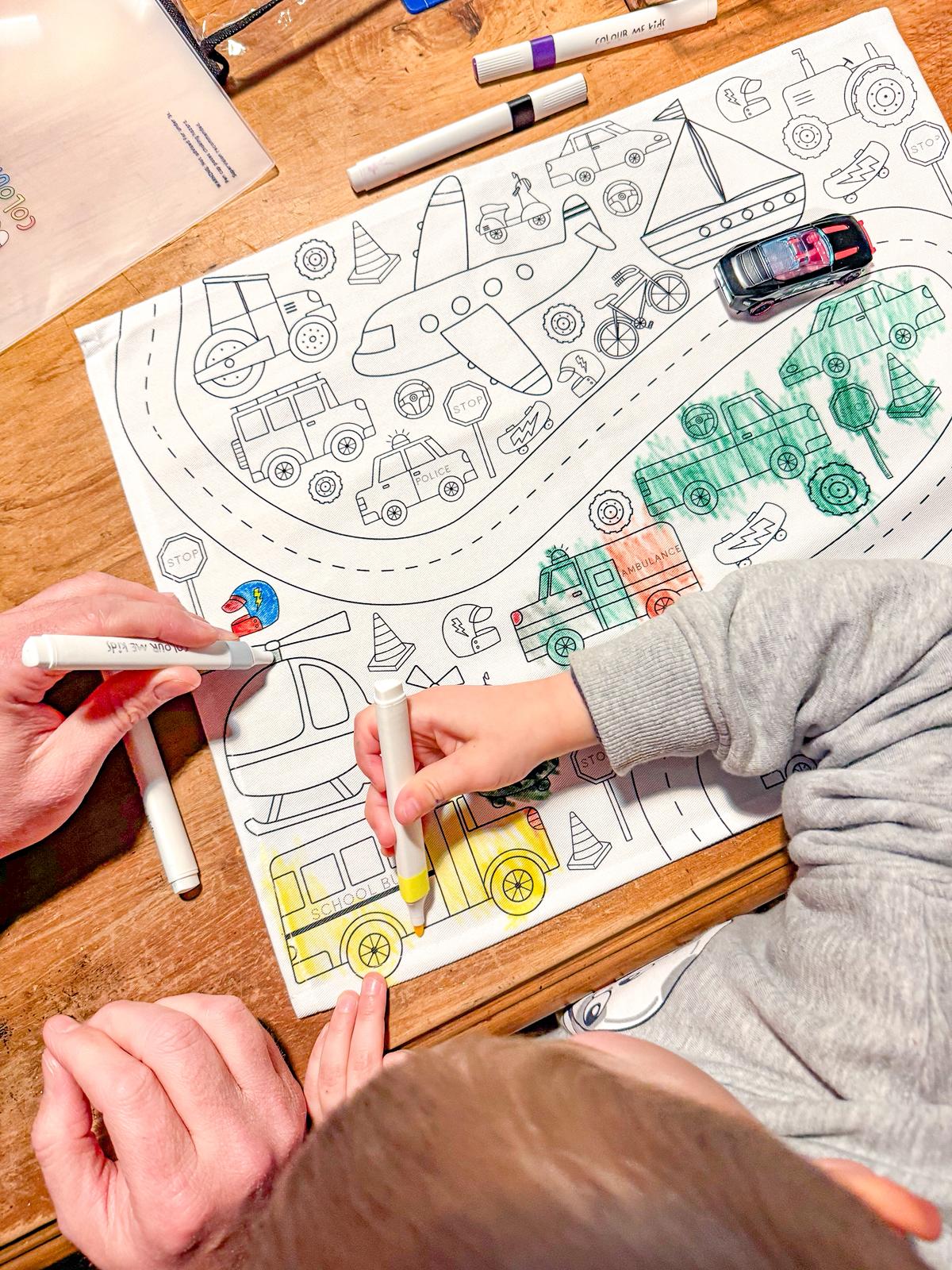 Colour Me Kids Accessory Feeding Washable, Reusable Colouring-In Solo Mats